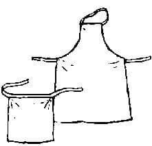 IMPA 150462 – Apron Cotton White Bib Type