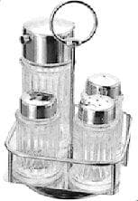 IMPA 171019 – Sauce Caster Set With 4 Btls, Glass With Stainless Steel Cap