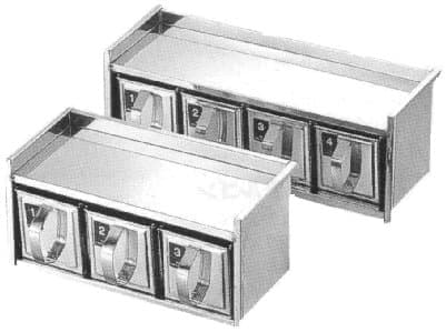 IMPA 172967 – Spice Container Stainless, 6-Drawer Type W330xh220xd150mm