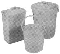 IMPA 174156 – Garbage Can Plastic W/Cover, Rectangular Base 35ltr