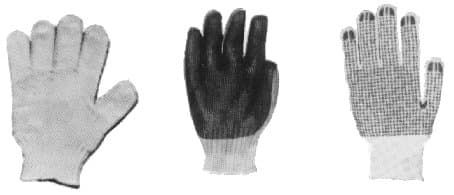 IMPA 190102 – Gloves Working Cotton, Rubber Coated Palm