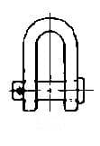IMPA 230107 – Shackle Straight Flat Head Pin, Ungalv Jis-Sa 46mm Swl 13ton