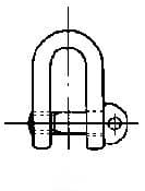 IMPA 231371 – Shackle Straight Eye Bolt, Ungalv Jis-Sd 10mm Swl 0.4ton