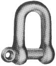 IMPA 230321 – Shackle D-Type Screw Pin, Black 6mm Swl 0.138ton