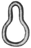 IMPA 231182 – Link Lashing Pear-Shape Galv, 22x240mm