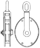 IMPA 231572 – Block Guy Steel Swivel Double, Jis-F3419-Ms2a 160mm