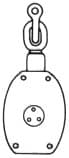 IMPA 231606 – Block Wooden With Link, Jis-F3426-W1al Single 180mm