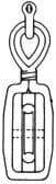 IMPA 231743 – Block Wood W/Thimble&Shackle, W1 Single 140mm