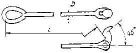 IMPA 231871 – Hinge Rod Short Lb-3-20s, Rod Dia 20mmxl2350mm B/L 32ton
