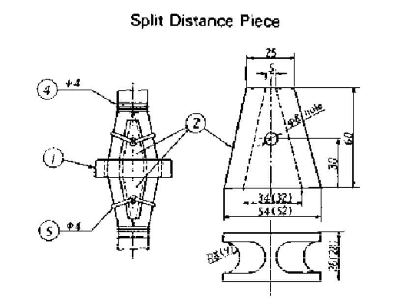 IMPA 232043 – Split Distance Piece, For 16mm Manila Rope