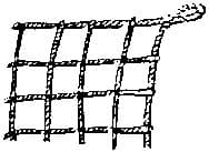 IMPA 232152 – Cargo Net P.P. 3x3mtr, 200mm/Mesh Rim Rope 24mm Diam