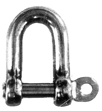 IMPA 233510 – Shackle D-Type Screw Pin, S. Steel 28mm Swl 2.5ton