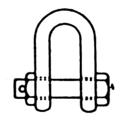 IMPA 233523 – Shackle Straight Hex Head Bolt, S. Steel Sb 16mm Swl 1.6ton