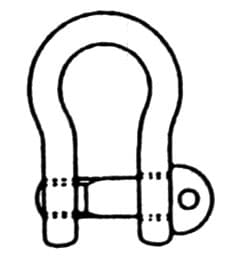 IMPA 233605 – Shackle Bow Eye Bolt S. Steel, Bc 14mm Swl 1.25ton
