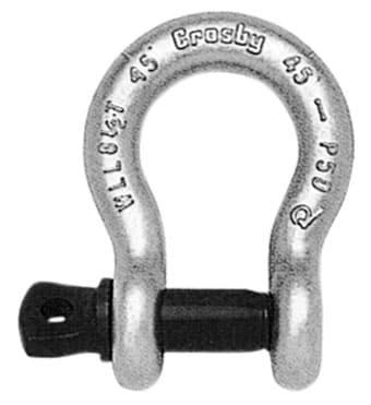 IMPA 234101 – Shackle Chain Forged Crosby, Screw Pin G-210 Galv 1/4""