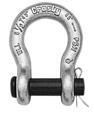 IMPA 234155 – Shackle Chain Forged Crosby, Round Pin S-215 Black 1-1/8""