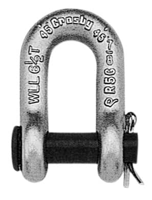IMPA 234208 – Shackle Anchor Forged Crosby, Round Pin G-213 Galv 7/8""