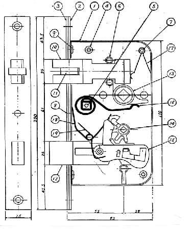 IMPA 490352 – Part For Tumbler Mortise Lock, Ohs#2410 #(2)-5 Screw Pin(2)