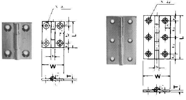IMPA 490411 – Butt Hinge For Cabinet, Stainless Steel L50xw29mm