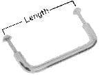IMPA 490817 – Cabinet Pull Aluminium Alloy, C-Type 100mm