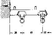 IMPA 491505 – Double Bracket For Curtain, Stainless Steel