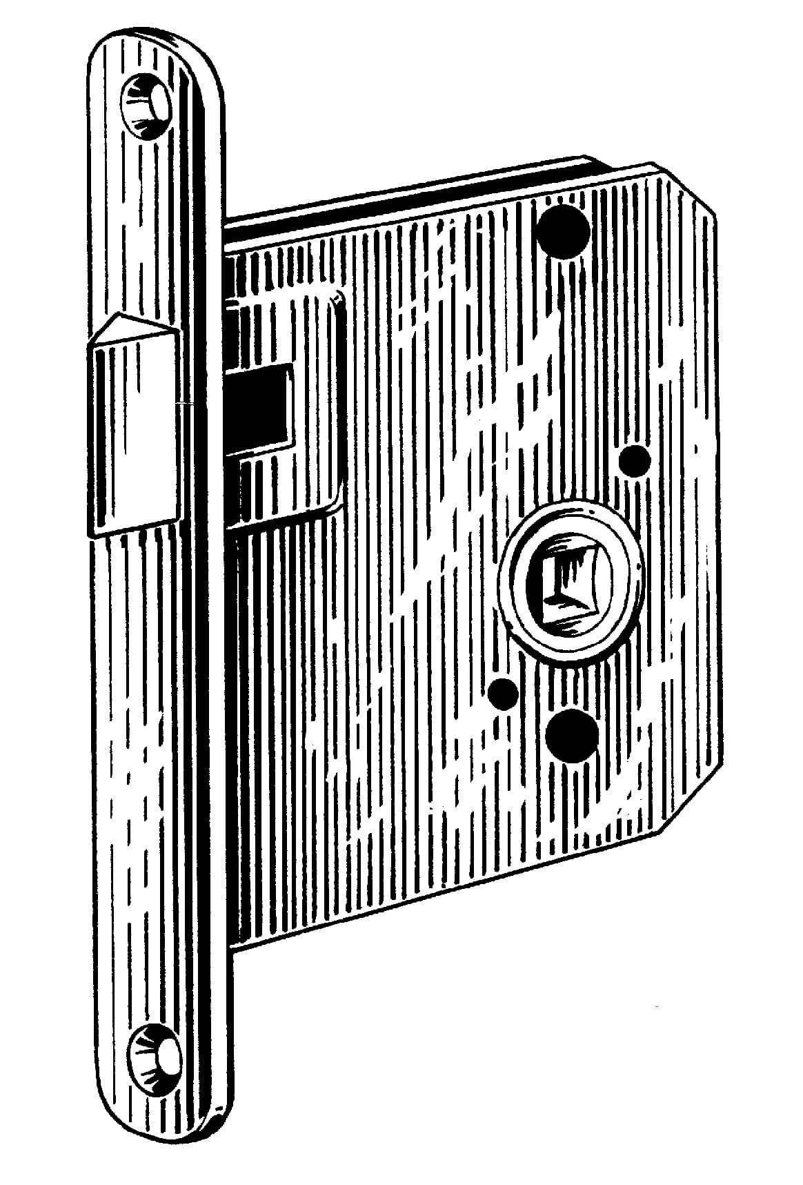 IMPA 492106 – Latch Mortise Right Hand, Schwepper 3234