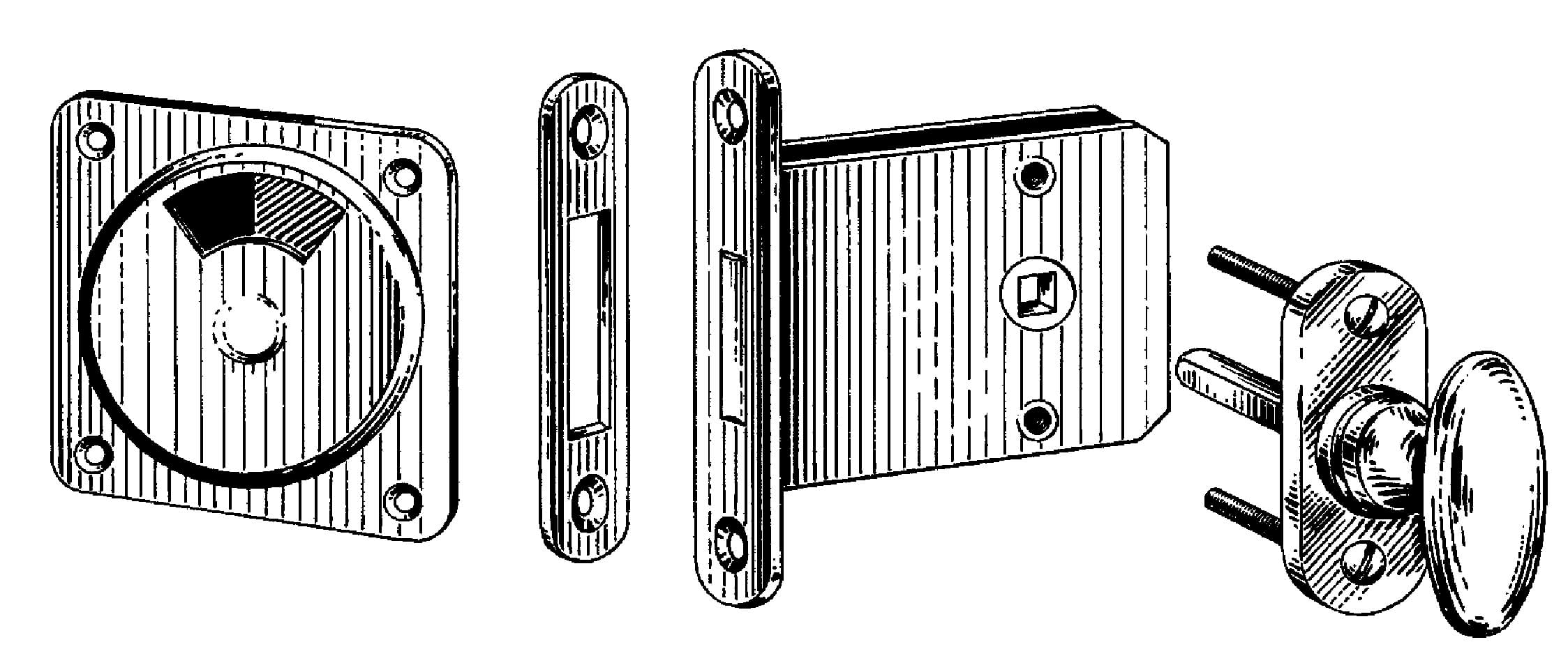 IMPA 492131 – Indicator Bolt Mortise, For Door Thick 36-40mm #2546