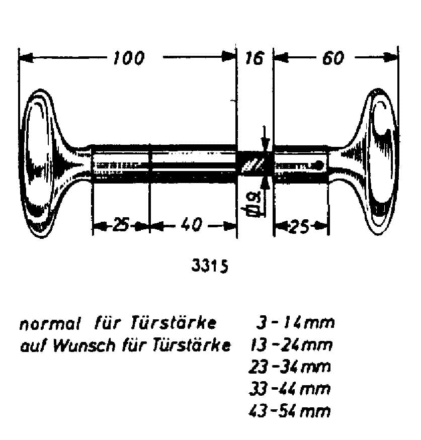 IMPA 492206 – Handle Knob Oval For Rim Lock, Schwepper 3315