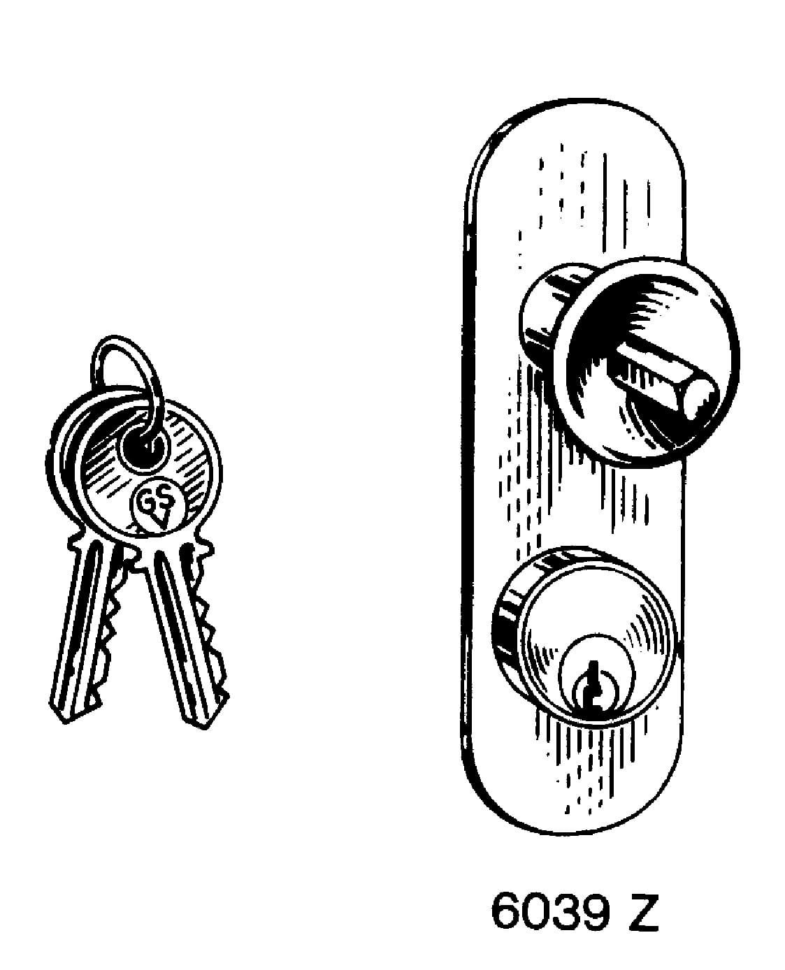 IMPA 492342 – Lock Cabinet W/Cylinder #6039z, Knob Plate W:30mm Rightt