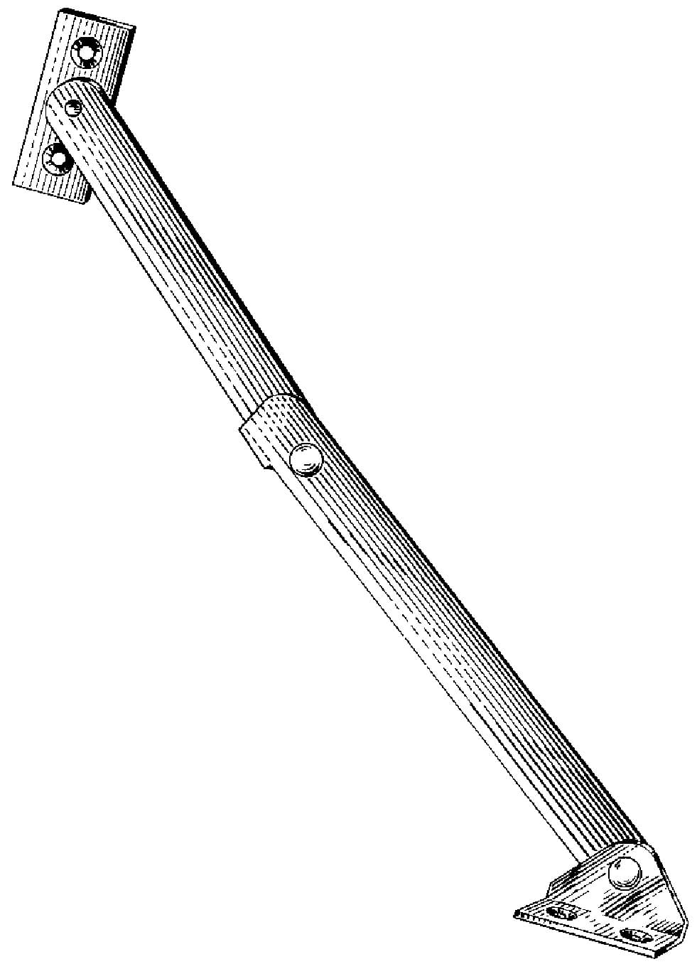 IMPA 492421 – Cabinet Stay W/Stop O.L. 250mm, Left Schwepper 2658
