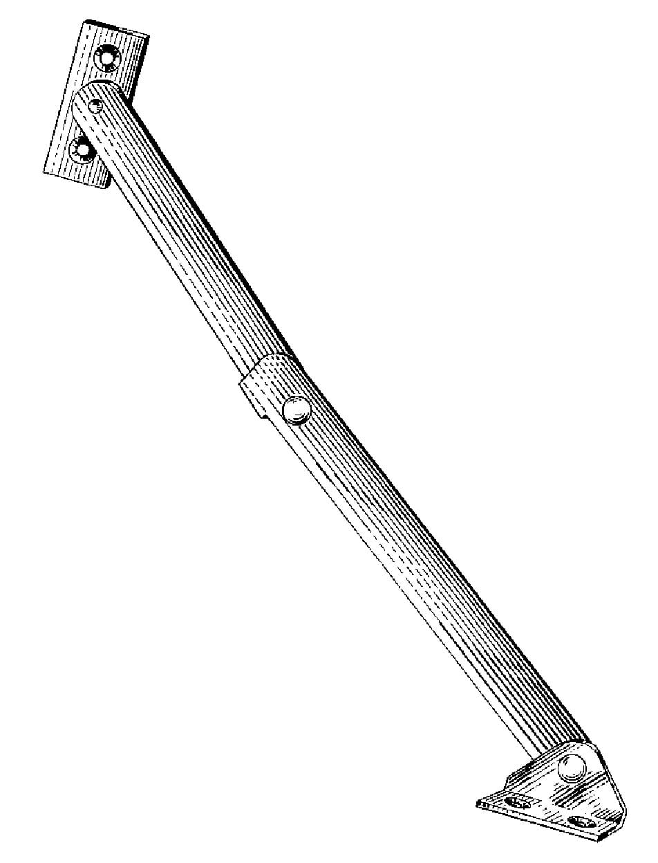 IMPA 492425 – Cabinet Stay W/Stop O.L. 265mm, Left Schwepper 4899