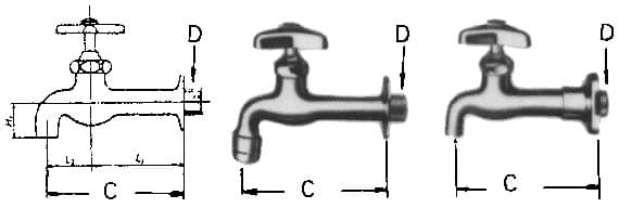 IMPA 530106 – Faucet Wall Long Shank 20(3/4)