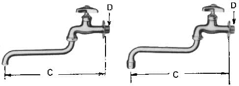 IMPA 530173 – Faucet Wall W/Underside Swivel, Spout & Aerator 13(1/2)