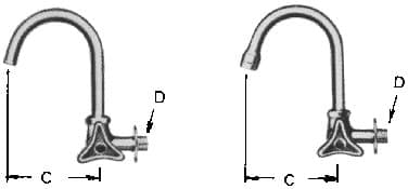 IMPA 530187 – Faucet Wall Right Hand W/Goose, Neck Swivel Spout 20(3/4)