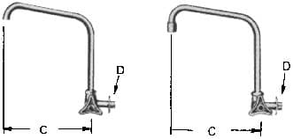 IMPA 530191 – Faucet Wall Right Hand W/High, Swivel Spout 13(1/2)