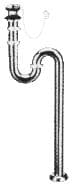 IMPA 530342 – Plug& Chain Waste W/S-Trap T6s, End/End613mm 1-1/4"" F/Lavatory