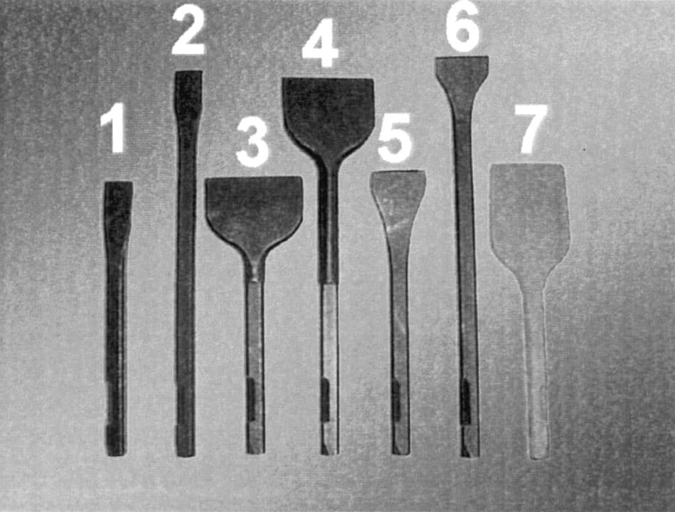 IMPA 590591 – Chisel For Air Chisel Scaler, Flat 19mmx175mm Pt/No.704.1101