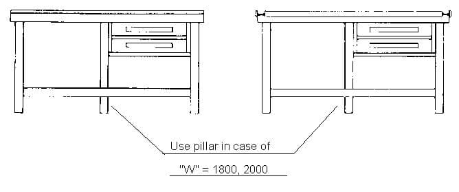 IMPA 613889 – Work Bench Wooden-Top, W2000xd1000xh800mm