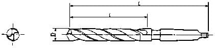IMPA 630351 – Drill H.S.S. Morse Taper Shank, Twist 38mm