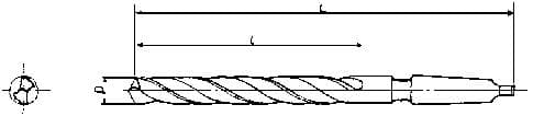 IMPA 630464 – Drill H.S.S. Morse Taper Shank, Long Twist 23.0x450mm