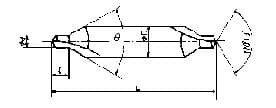 IMPA 630503 – Drill Center A-Type, 2.0mm Drill Diam 60deg