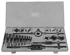 IMPA 632207 – Screw Plate Set Metric Coarse, #D47-1/2 M3.0 To M6.0 16pc/Set