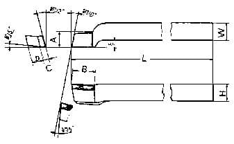 IMPA 633014 – Tool Bit Tip Welded Hss Knife, Left Hand-25 25x25x200mm