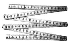 IMPA 650811 – Rule Six-Fold Stainless Steel, Metric 1mtr