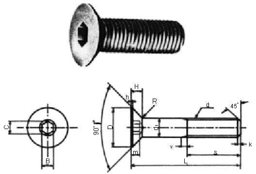 IMPA 690601 – Screw Socket Flat Head