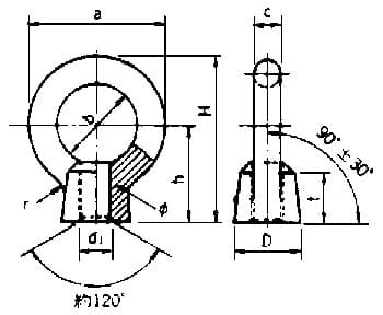 IMPA 693403 – Eye Nut Steel M12