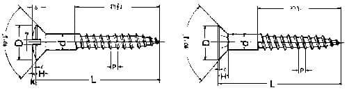 IMPA 694601 – Screw Wood Slotted Head