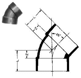 IMPA 732802 – Elbow Pvc 45deg For Drain, Size 40