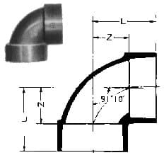 IMPA 732811 – Elbow Pvc 90deg Short Radius, For Drain Size 30