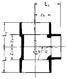 IMPA 732871 – Tee Reducing Pvc For Drain, Size 40 X 30